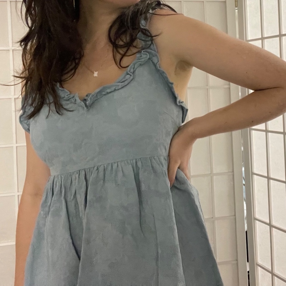 Babydoll Pale Blue Prairie Dress